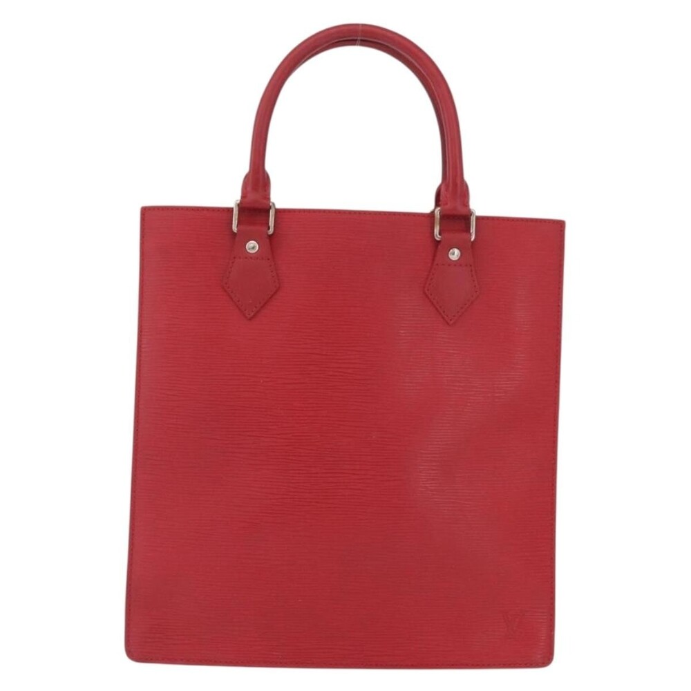 Louis Vuitton Epi Sac Plat Handbag Red
